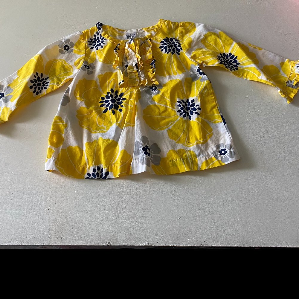 Carter's Yellow Floral NWOT Ruffle Blouse